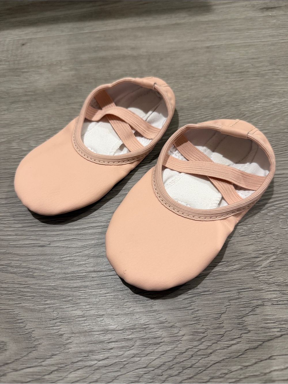 Toddler Vegan Leather Ballet Shoe (split sole, no drawstring) Ballet Pink NWT